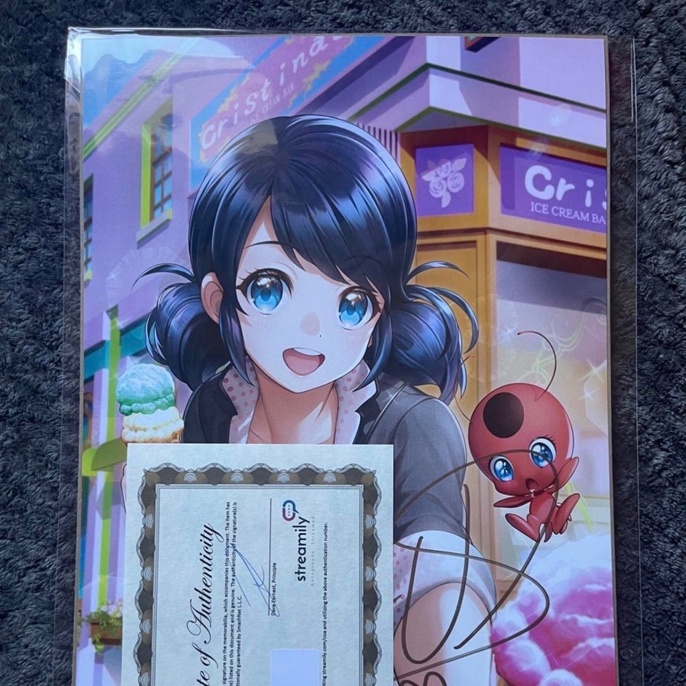 Miraculous Ladybug Marinette poster autograph